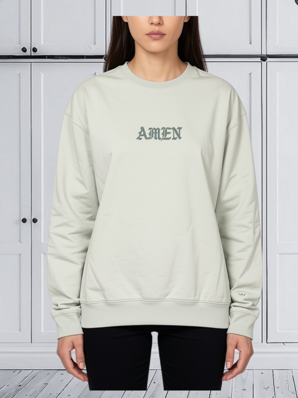 Elevation Worship Blessing Lyrics Creeneck Sweatshirt Script Sage Sz Medium